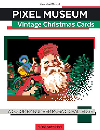 Pixel Museum Vintage Christmas Cards A Color By Number Mosaic Challenge