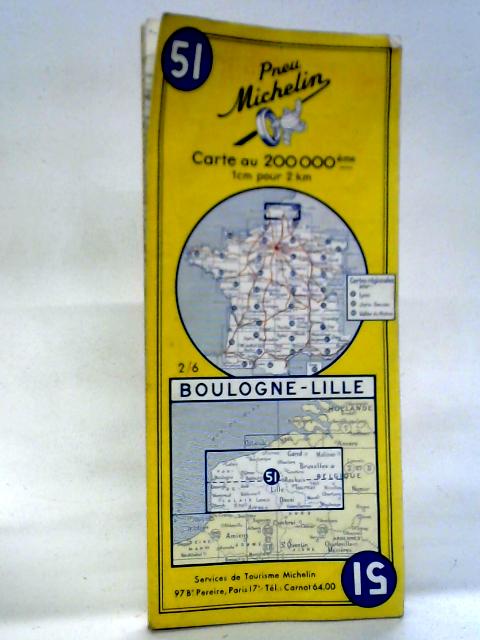 Michelin Map 51 Boulogne - Lille