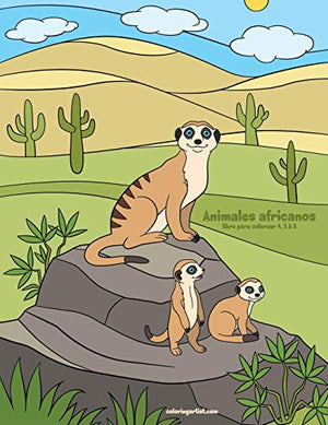 Animales africanos libro para colorear 4, 5 & 6