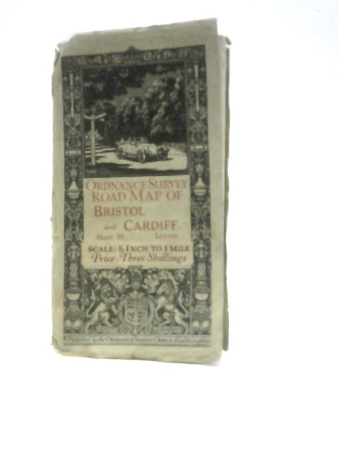 Ordnance Survey Road Map of Bristol & Cardiff Sheet 32. Scale 1.2 Inch to 1 Mile