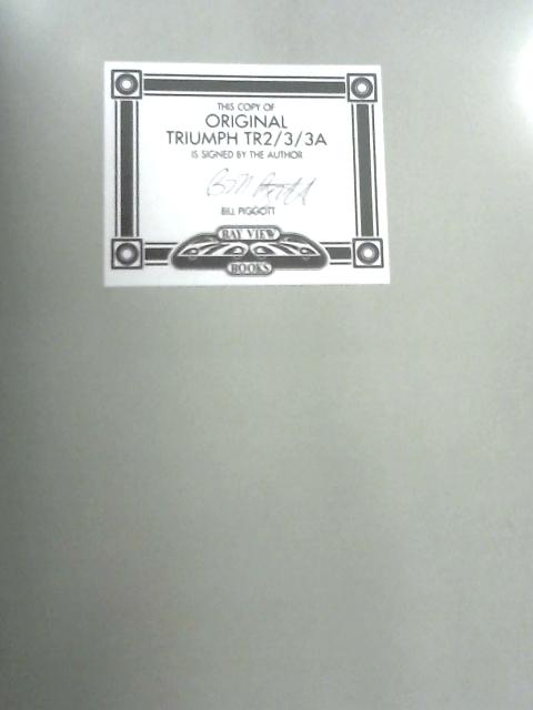 Original Triumph TR2 3 3A