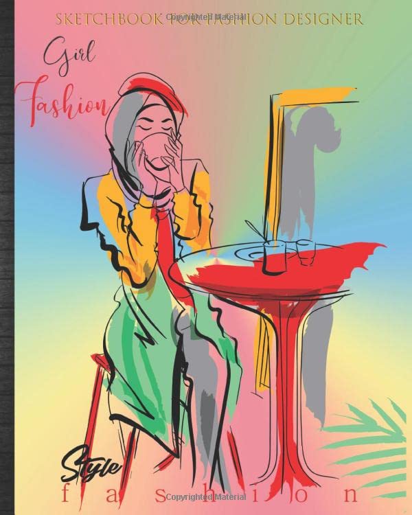 Sketchbook for Fashion Designer : Cute Fashion Croquis Illustration Paper Collection of Body Figure Templates in Variety of Poses Gift Idea for Aspiring and Professional Fashion Designers Notebook to Draw and Write In