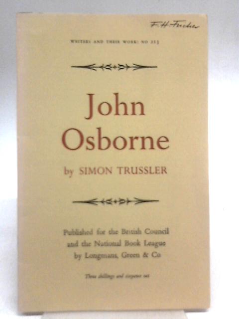 Writers & Their Work: John Osborne (No. 213)