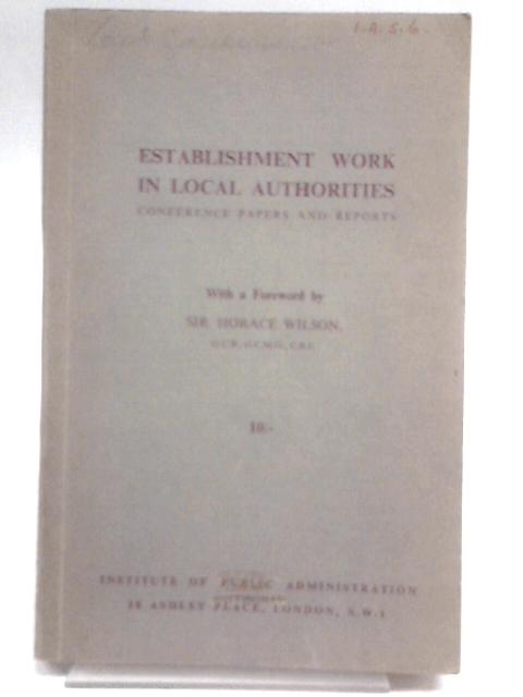 Establishment Work in Local Authorities