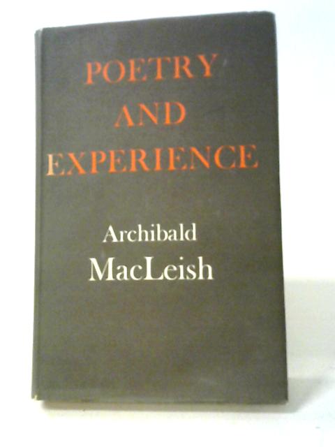 Poetry and Experience