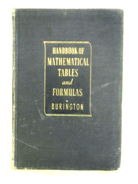 Handbook of Mathematical Tables and Formulas