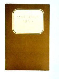 One Man's Mind: An Autobiographical Record 