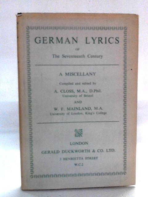 German Lyrics of the 17th Century