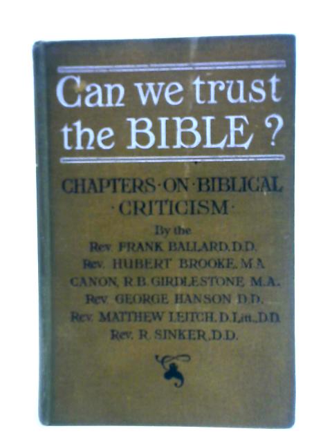 Can We Trust the Bible