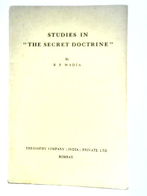 Studies in The Secret Doctrine
