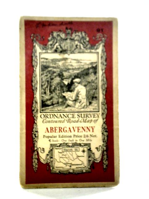 Ordnance Survey Contoured Road Map [One-inch Popular Edition], sheet 91, Abergavenny.