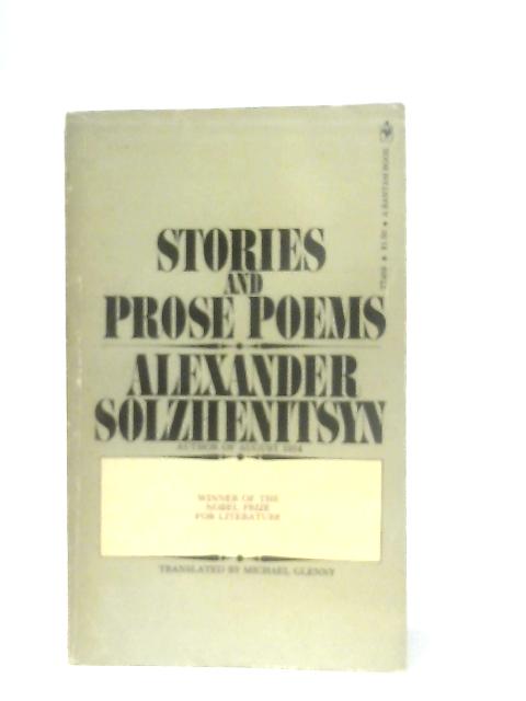 Stories and Prose Poems| Old & Rare at World of Books GB