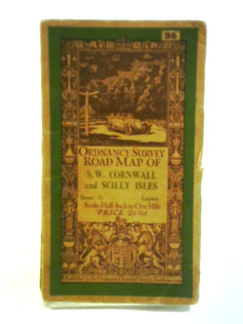 Ordnance Survey Road Map of S. W. Cornwall and Scilly Isles Sheet 35