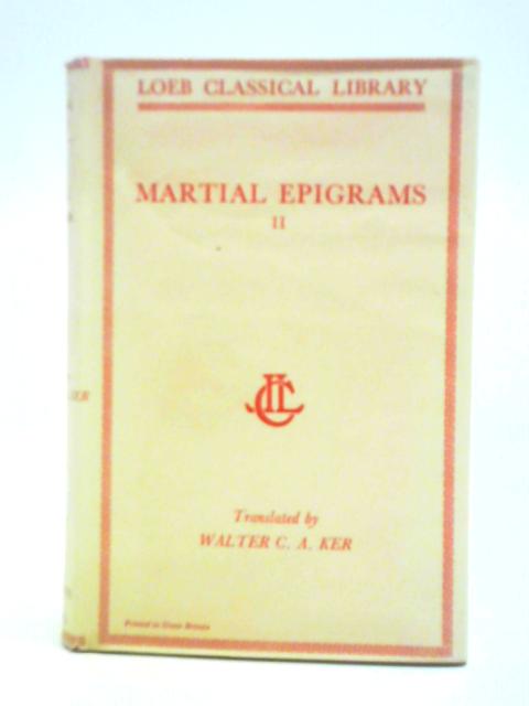 Martial Epigrams, Vol. II