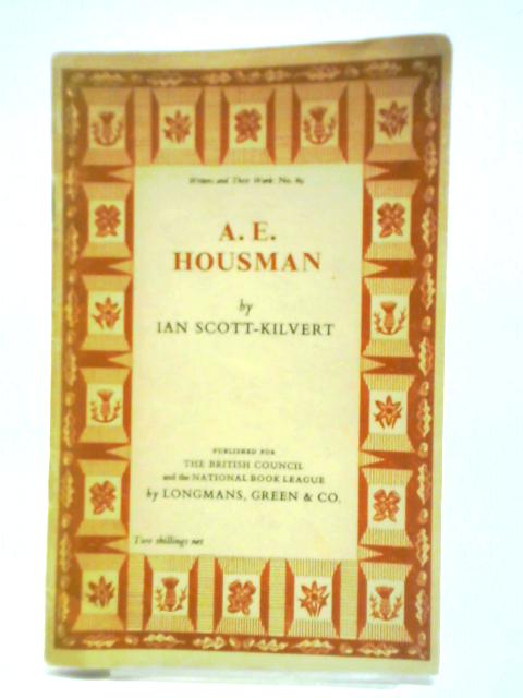Writers & Their Work: A. E. Housman