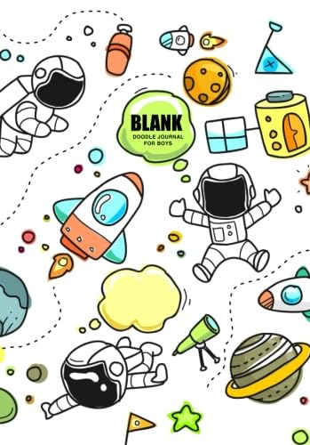 Blank Doodle Journal For Boys: Notebook Í Diary | Sketchbook | plain+unruled | DIN A5 | 110 pages | cream paper | perfect bound