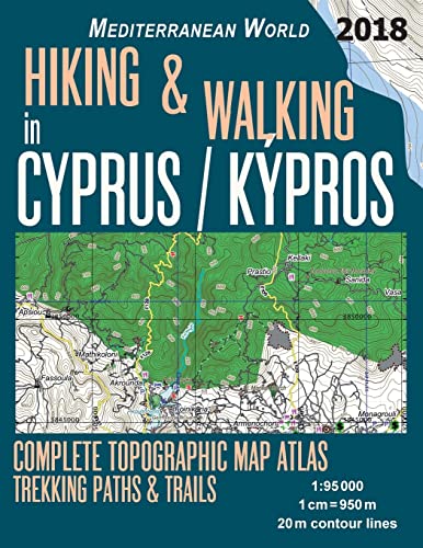 Hiking & Walking in Cyprus / Kypros Complete Topographic Map Atlas 1