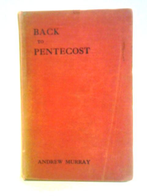 Back to Pentecost