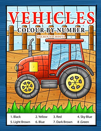Vehicles Colour By Number