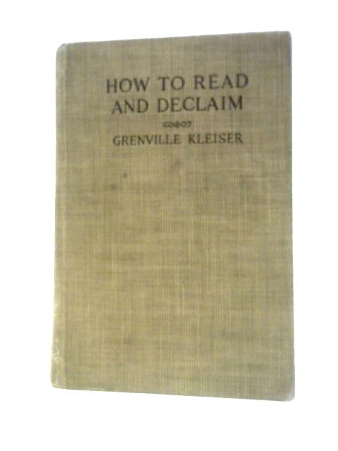How To Read And Declaim