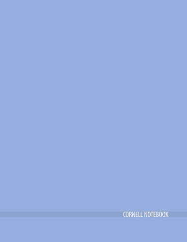 Cornell Notebook Large x   Pages Cornell NoteTaking System Paper For High School College University Students  Simple Minimalist Periwinkle Blue Cover