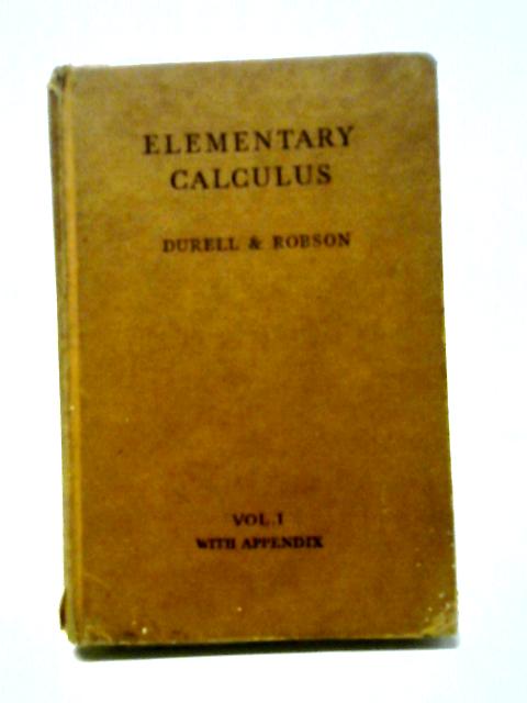 Elementary Calculus Volume I