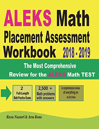ALEKS Math Placement Assessment Workbook 2018 - 2019