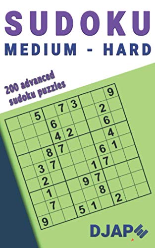Sudoku: Medium - Hard: 200 advanced sudoku puzzles (Sudoku puzzle books)