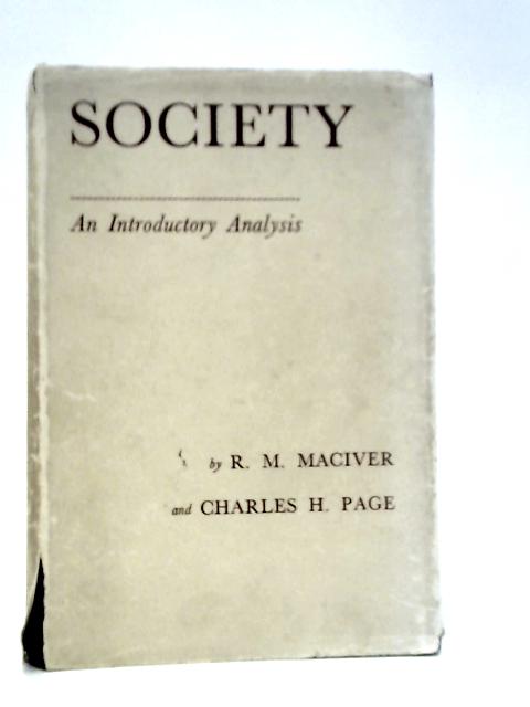 Society: An Introductory Analysis