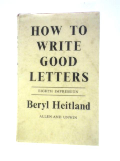 How to Write Good Letters | Old & Rare at World of Books US