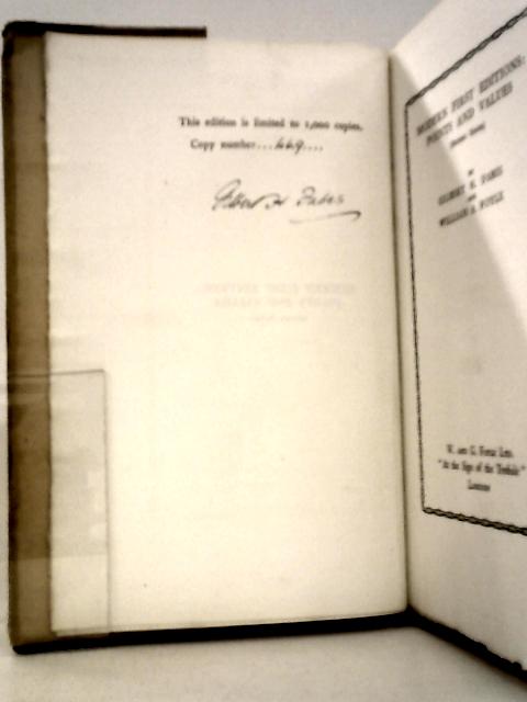 Modern First Editions, Points and Values, Second Series