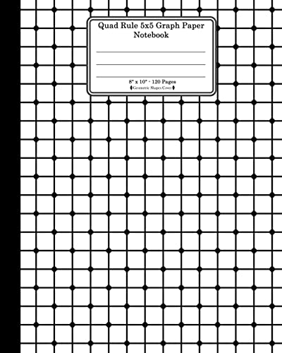 Quad Rule 5x5 Graph Paper Notebook. 8 X 10. 120 Pages. Geometric Shapes Cover