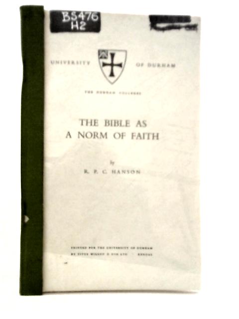 Bible as a Norm of Faith
