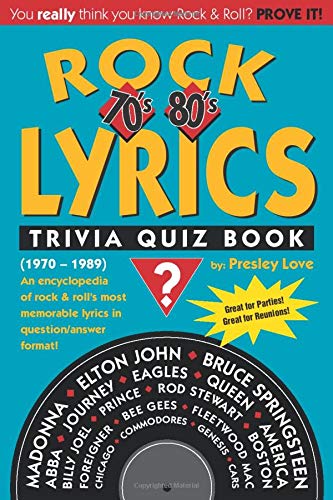 Rock LYRICS Trivia Quiz Book s  s  Volume
