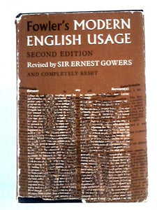 A Dictionary of Modern English Usage 