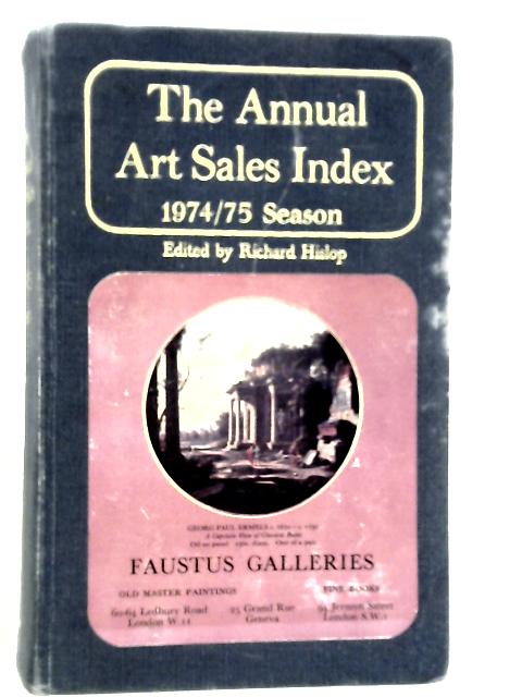 Annual Art Sales Index 1974-75