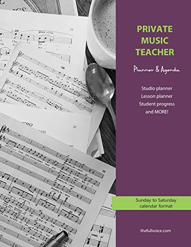 Private Music Teacher Planner and Agenda