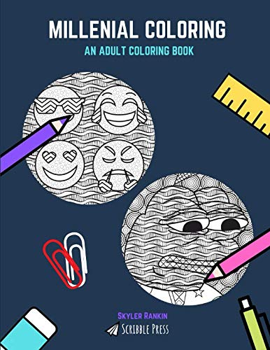 MILLENIAL COLORING: Emojis And Memes - 2 Coloring Books In 1