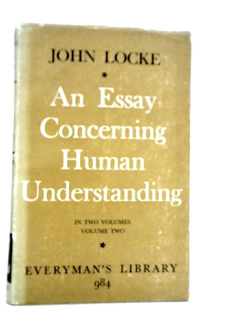 An Essay Concerning Human Understanding Vol.II