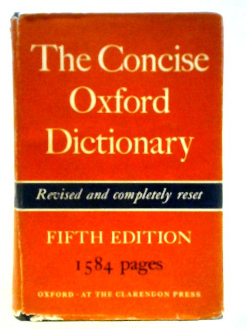 The Concise Oxford Dictionary of Current English
