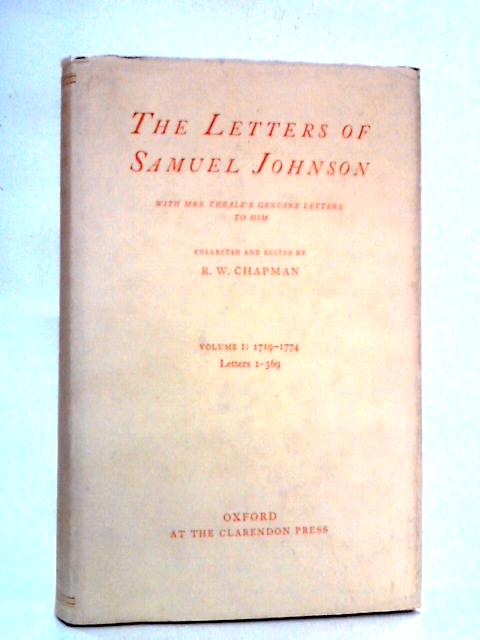 The Letters of Samuel Johnson, Volume I, 1719-1774