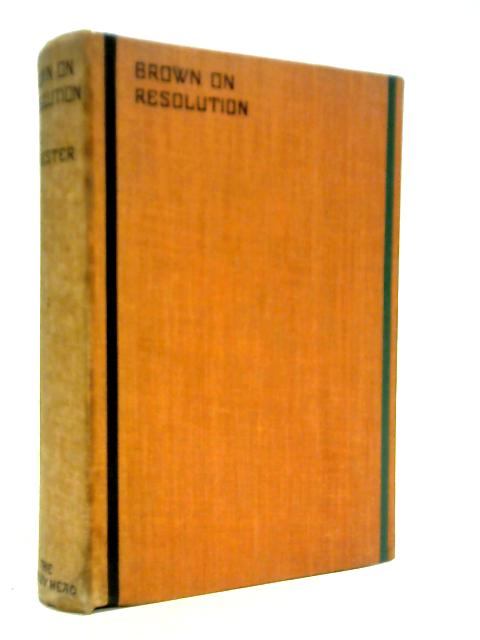 Brown on Resolution