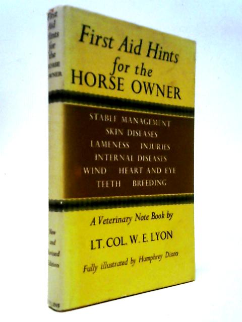First Aid Hints For The Horse Owner