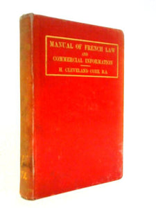 Manual of French Law and Commercial Information 