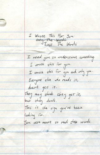 I Wrote This For You: Just the Words