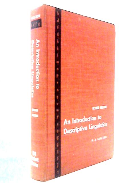 An Introduction to Descriptive Linguistics