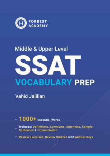 Middle  Upper Level SSAT Vocabulary Prep SSAT Words Workbook