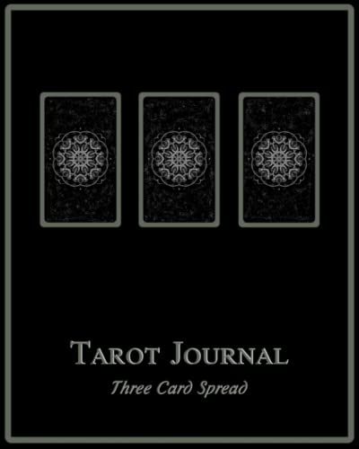 Tarot Journal Three Card Spread (Grey Mandalas): A Spacious Notebook for Your Interpretations, with Trends Tracking, Reflection Questions, Prompts, and Much More, 8x10” Design