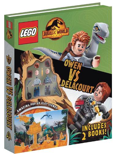 LEGO Jurassic World: Owen vs Delacourt (Includes Owen and Delacourt LEGO minifigures, pop-up play scenes and 2 books)