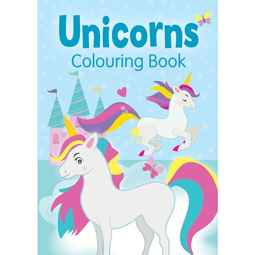 Unicorns Colouring Book (Blue)